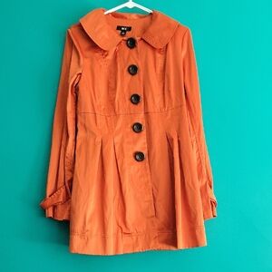 BCX Women's Vibrant Orange Trench Coat